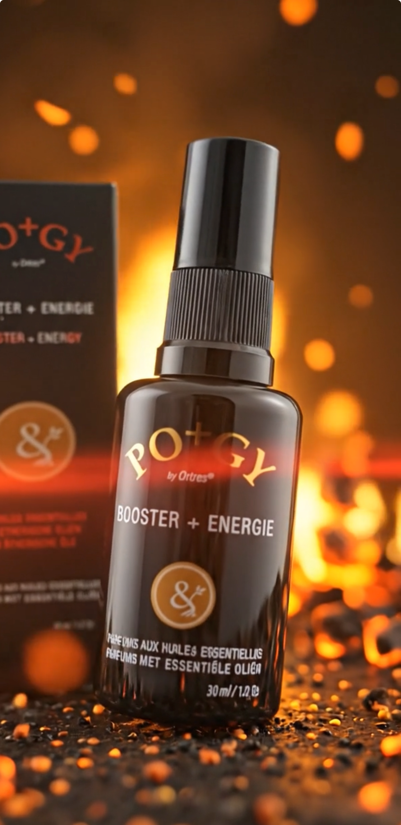 Parfum énergétique d'ambiances et d'influences  PO+GY by Ortres Elément Feu