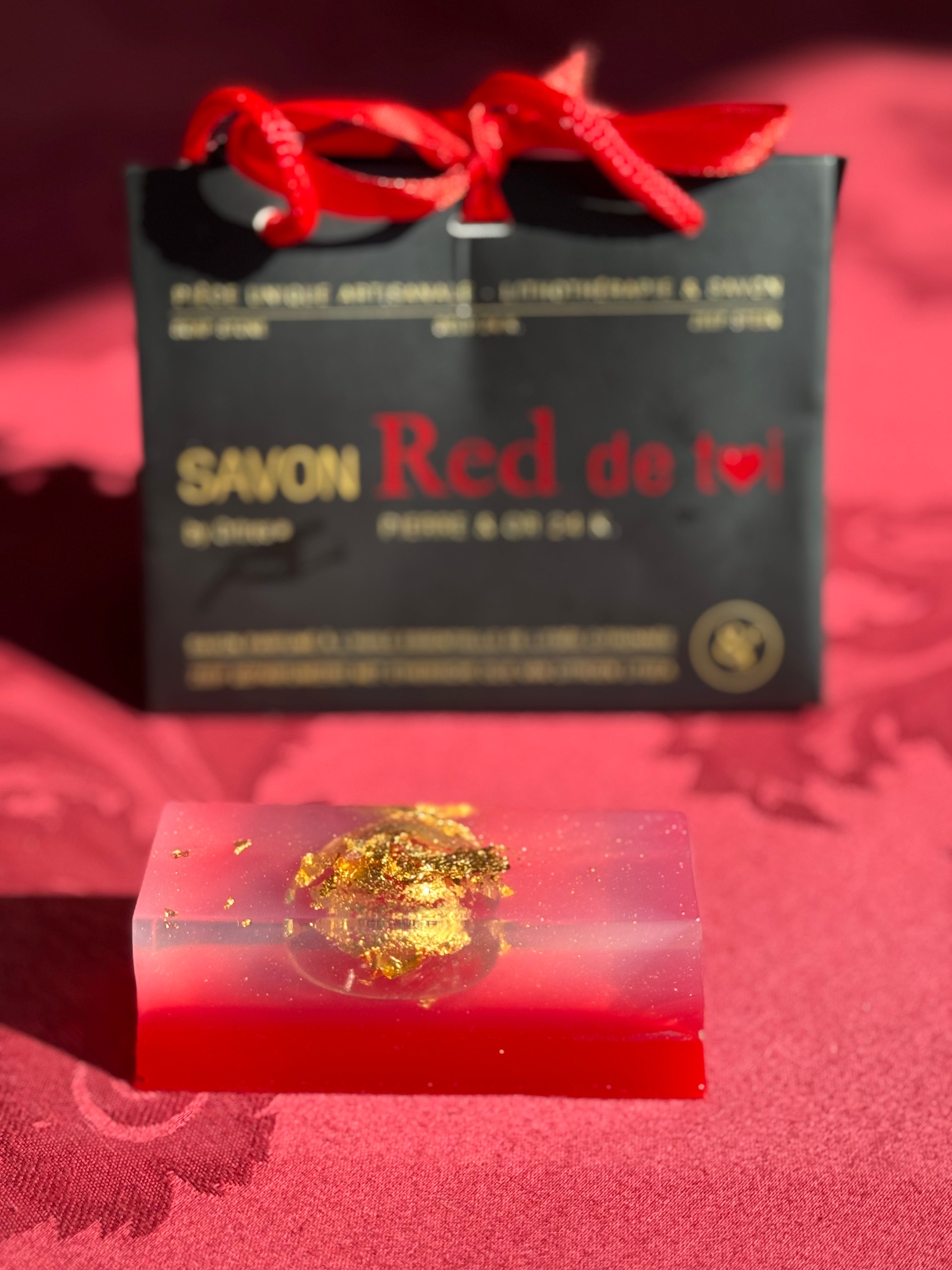 Coffret (DIY) Savon pierres semi-précieuses à l'or certifié 24,9K