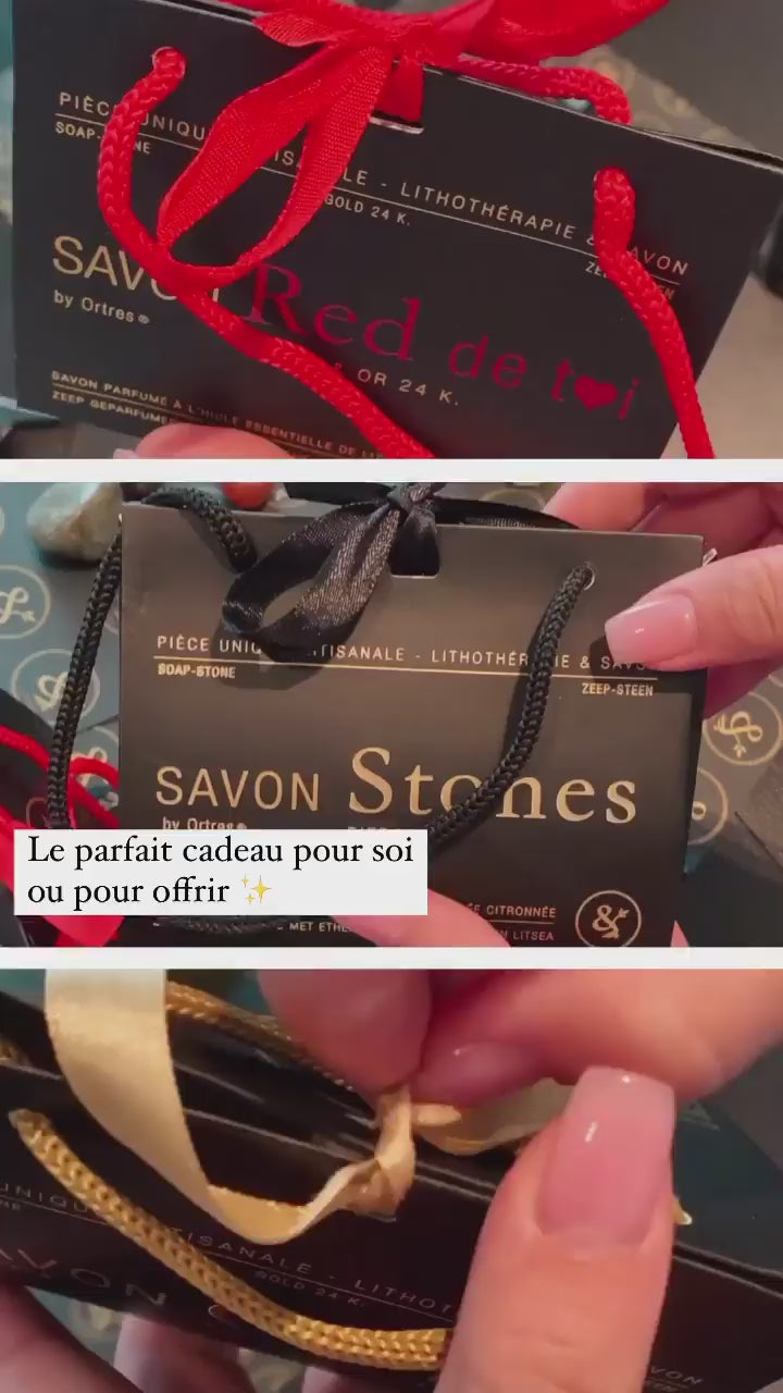 Coffret (DIY) Savon pierres semi-précieuses à l'or certifié 24,9K