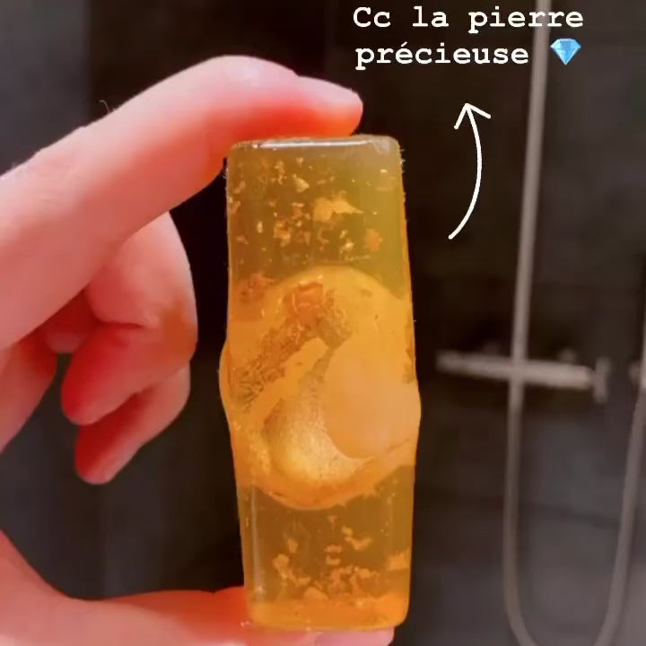 Coffret (DIY) Savon pierres semi-précieuses à l'or certifié 24,9K